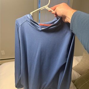 Peter Millar Pine Performance Blue Hoodie